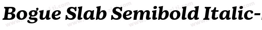 Bogue Slab Semibold Italic字体转换